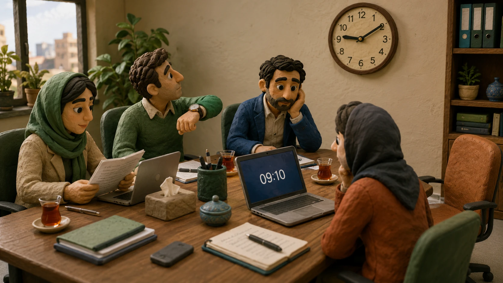 رعایت زمان جلسه